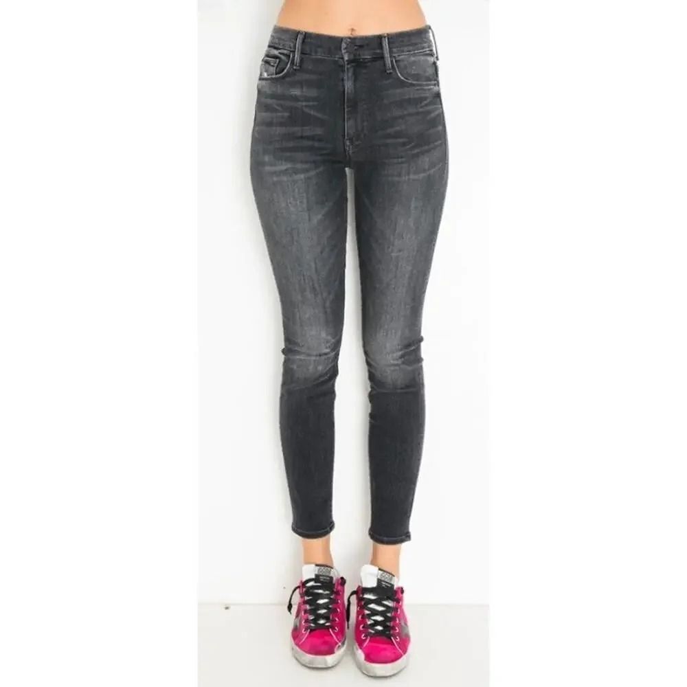 Mother Women's High Waisted Looker Ankle Jeans Leave The‎ Light On Size 26